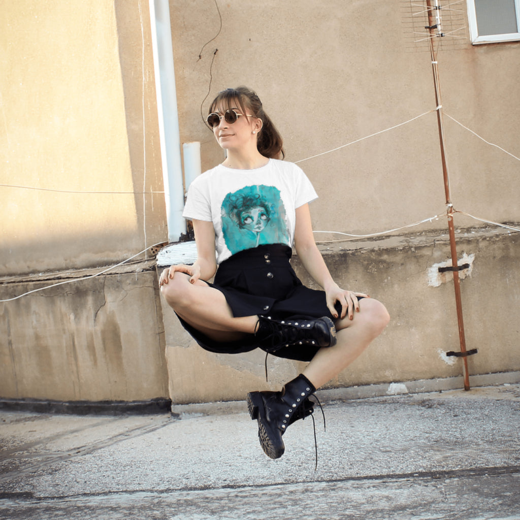 T-SHIRT FEMME 100% COTON BIO, Misspopote - Blue