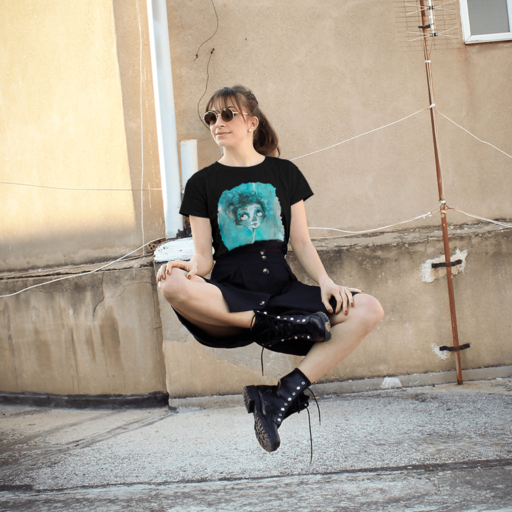 T-SHIRT FEMME 100% COTON BIO, Misspopote - Blue