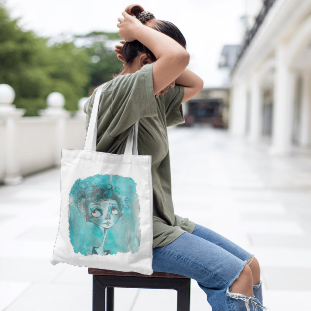 TOTEBAG Léger 100% COTON BIO, Misspopote - Blue