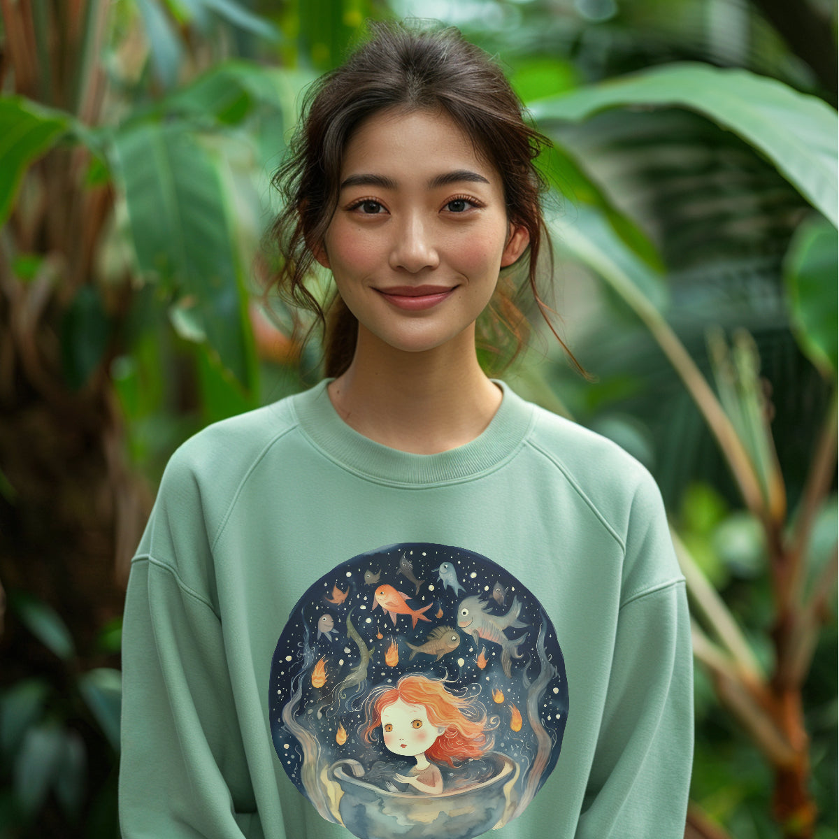 SWEAT-Shirt UNISEXE Léger 100% COTON BIO, Misspopote