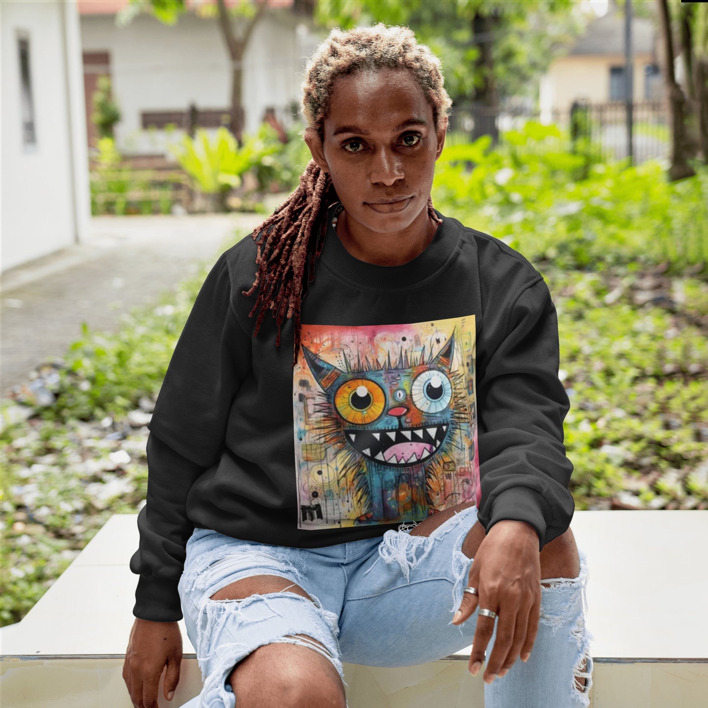 SWEAT-Shirt UNISEXE Léger en COTON BIO, Little Monster