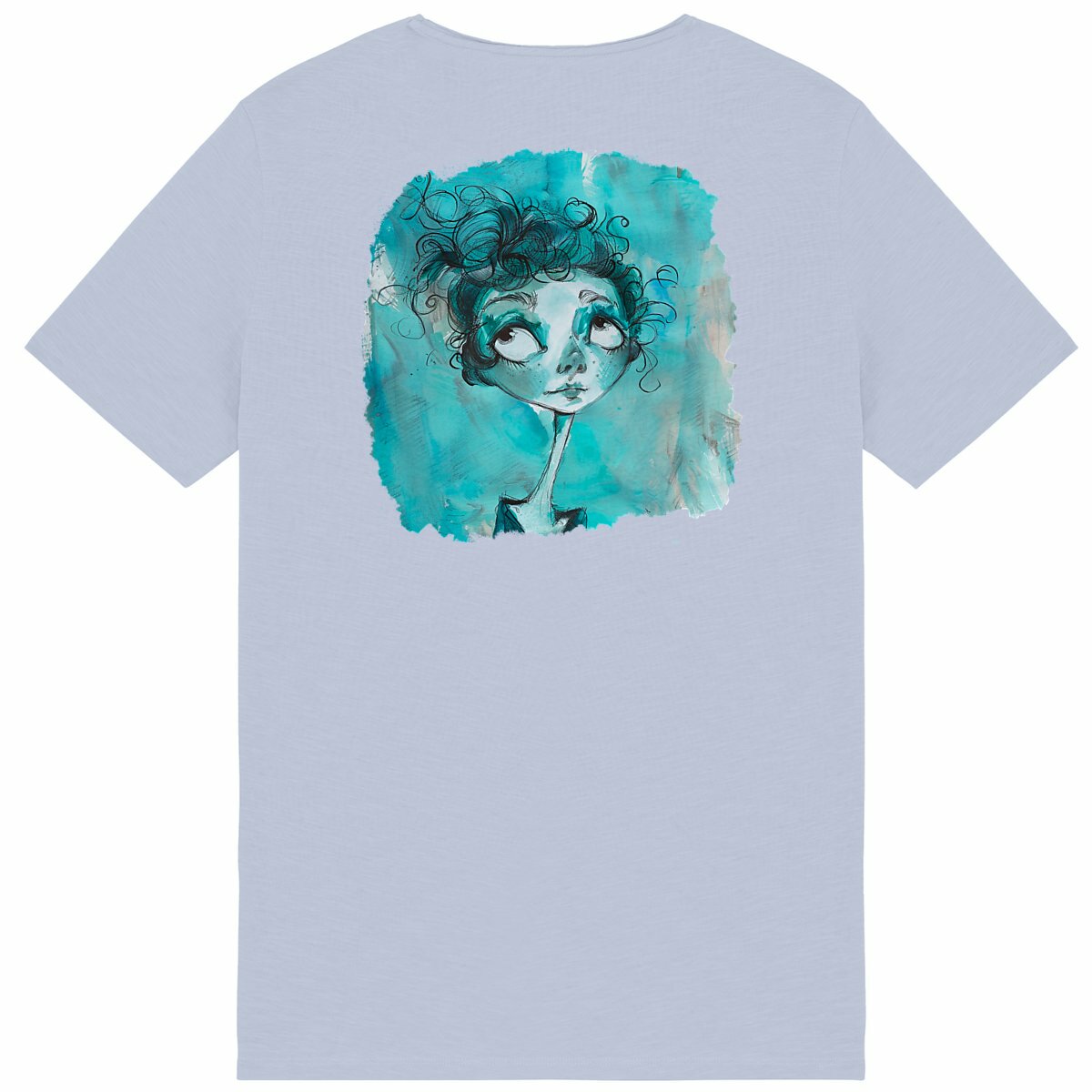 T-SHIRT HOMME Léger 100% COTON BIO, Misspopote - Blue