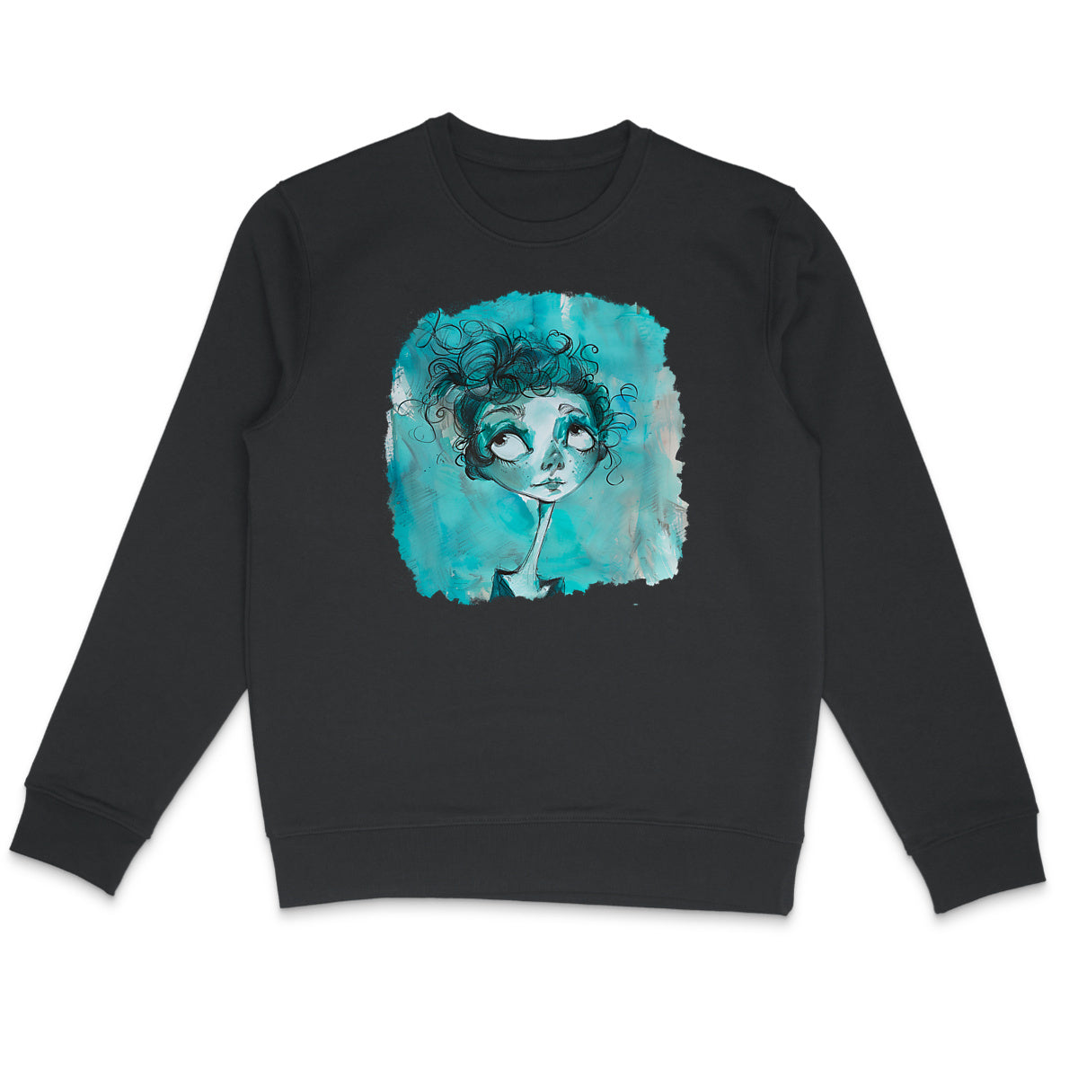 SWEAT-Shirt UNISEXE Léger en COTON BIO, Misspopote - Blue