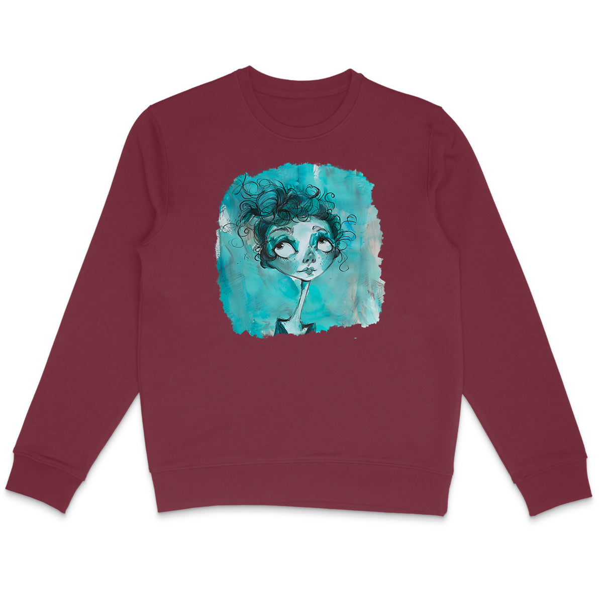 SWEAT-Shirt UNISEXE Léger en COTON BIO, Misspopote - Blue