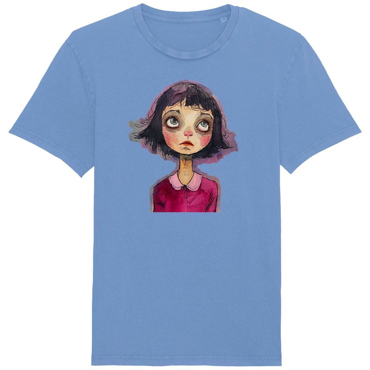 T-SHIRT UNISEXE VINTAGE Léger 100% COTON BIO, Misspopote