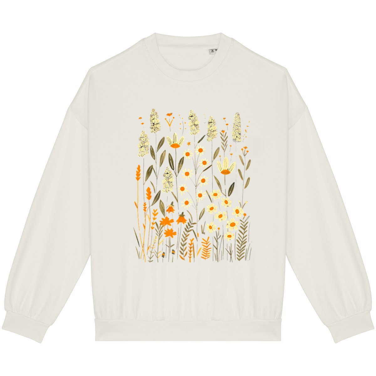 SWEAT-Shirt UNISEXE Léger 100% COTON BIO, Spring Chic - Vintage Flowers
