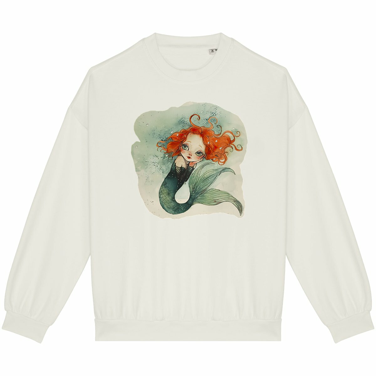 SWEAT-Shirt UNISEXE Léger 100% COTON BIO, Misspopote Mermaid
