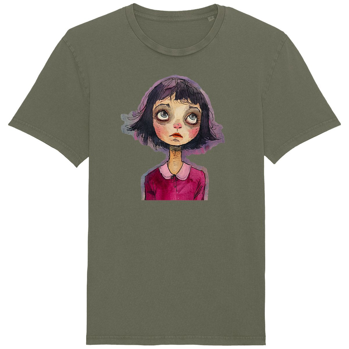 T-SHIRT UNISEXE VINTAGE Léger 100% COTON BIO, Misspopote