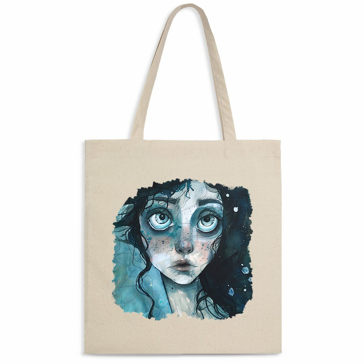 TOTEBAG Léger 100% COTON BIO, Misspopote - Deep Blue