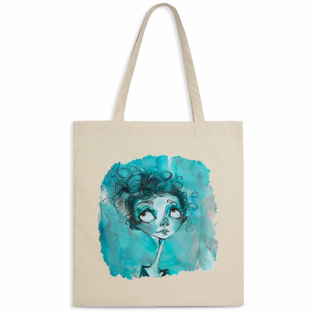 TOTEBAG Léger 100% COTON BIO, Misspopote - Blue