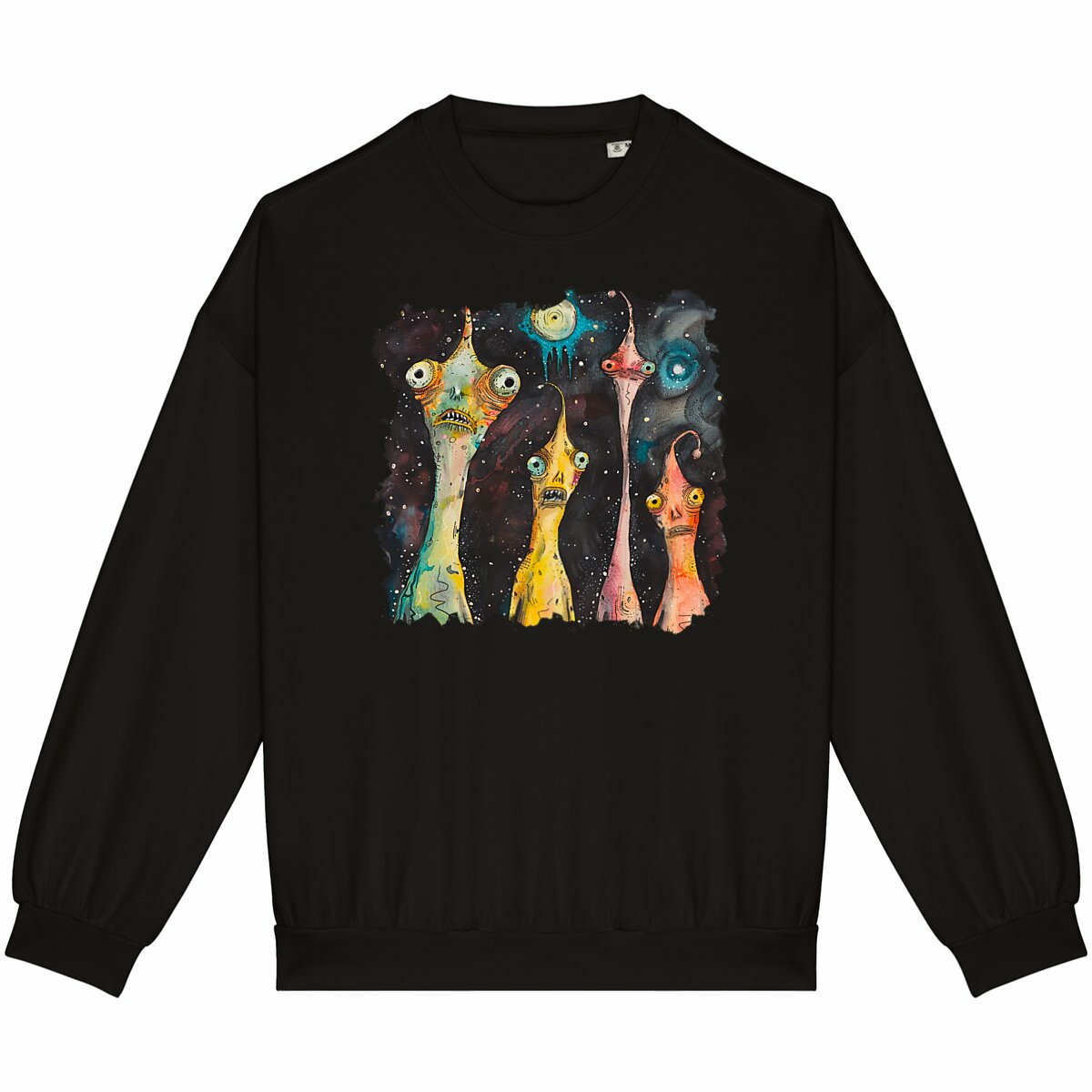 SWEAT-Shirt 100% COTON BIO, Misspopote - Purple and Orange