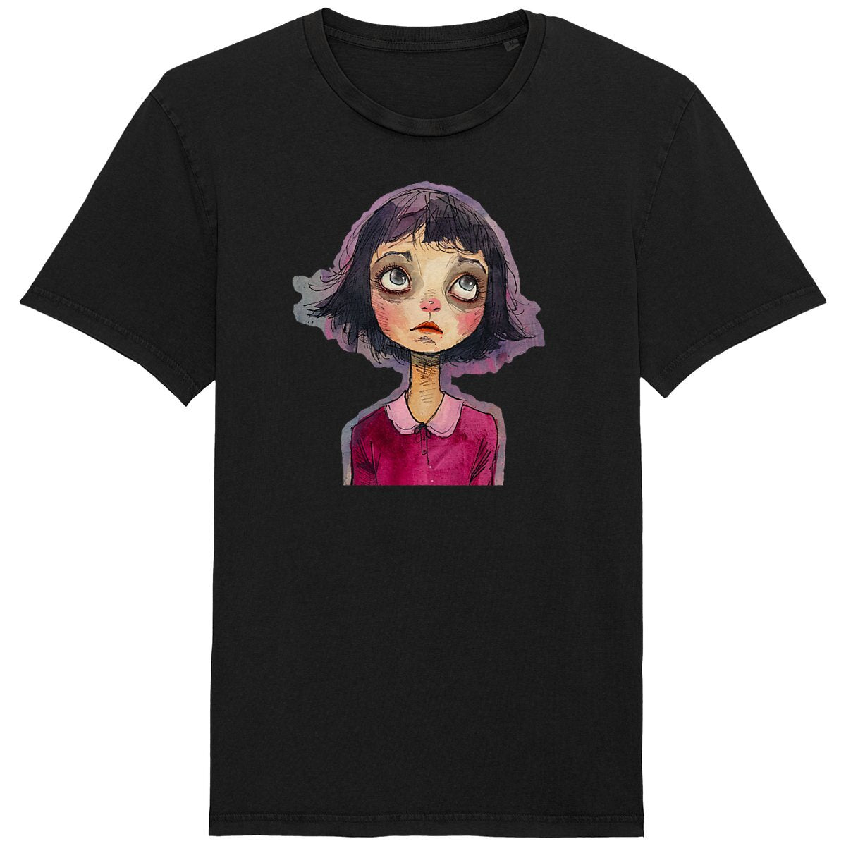 T-SHIRT UNISEXE VINTAGE Léger 100% COTON BIO, Misspopote