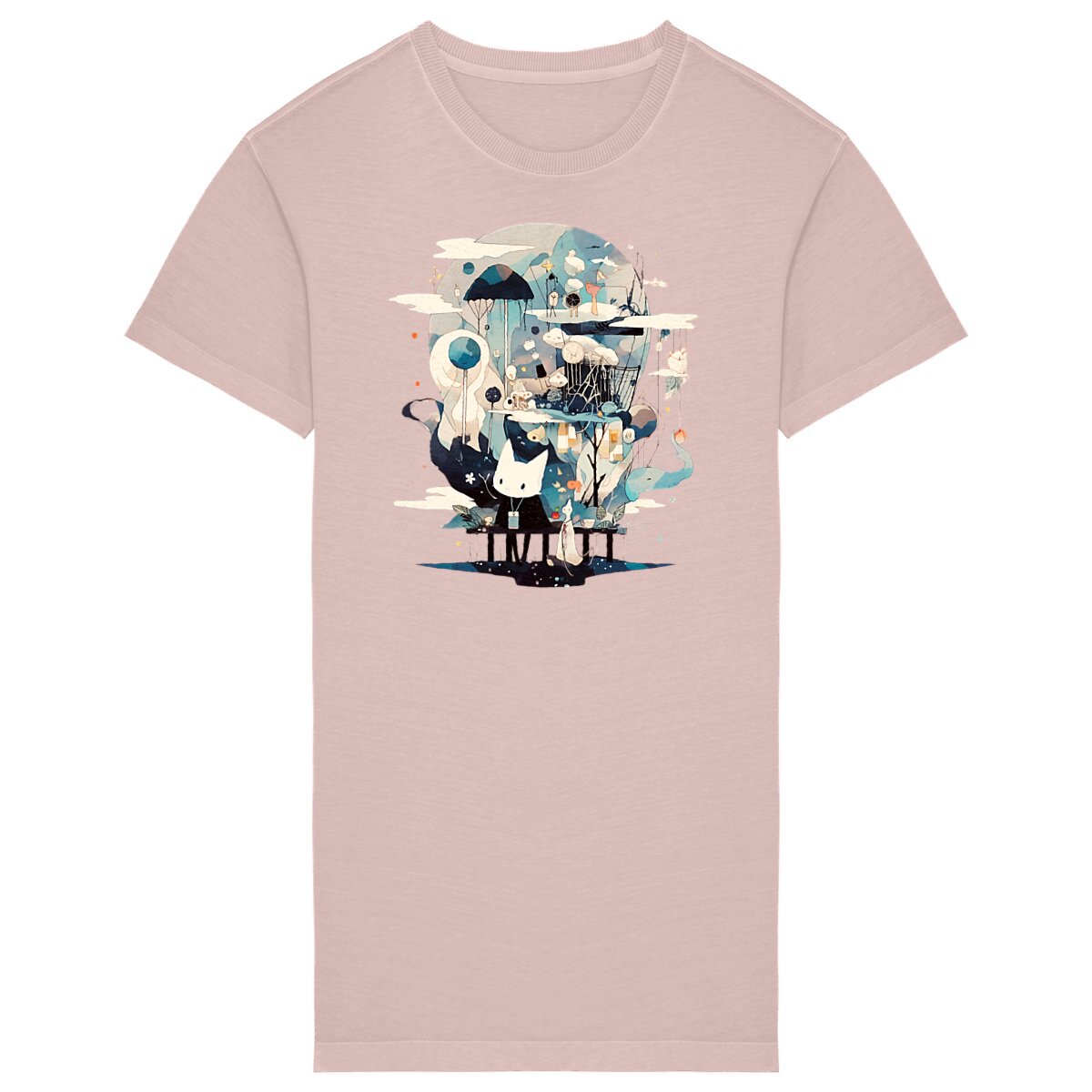 ROBE T-Shirt FEMME 100% COTON BIO, Spring Chic - Surrealism