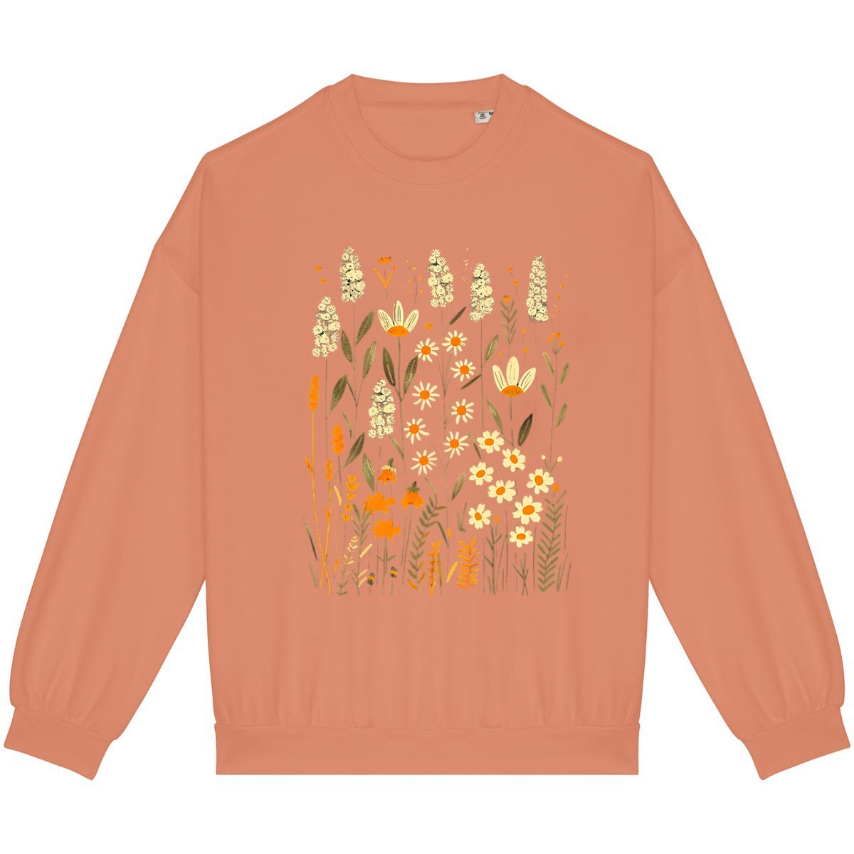 SWEAT-Shirt UNISEXE Léger 100% COTON BIO, Spring Chic - Vintage Flowers