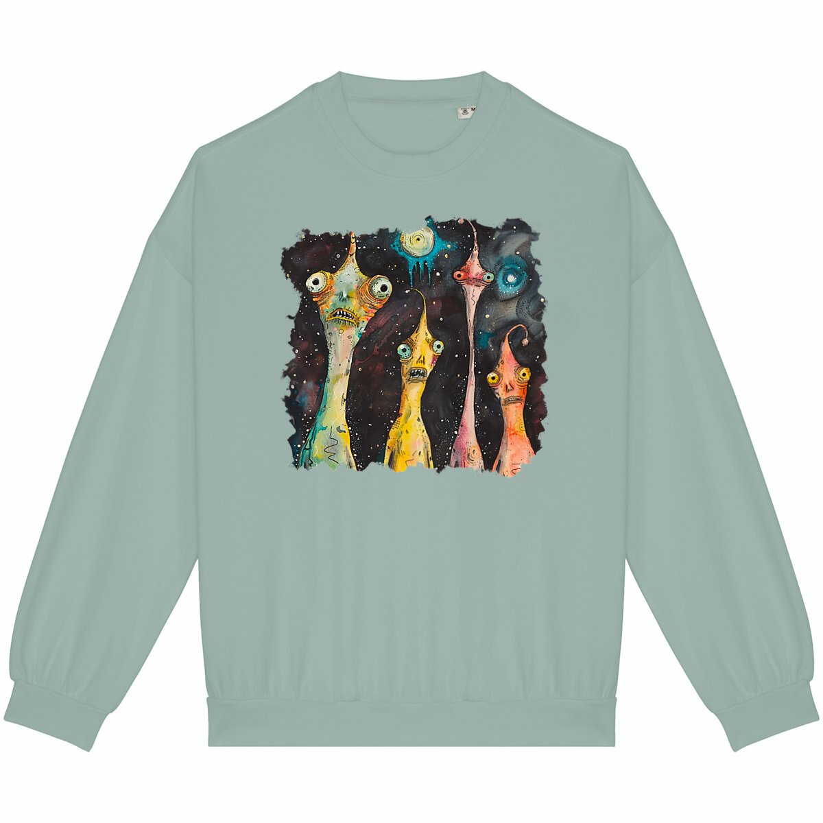 SWEAT-Shirt 100% COTON BIO, Misspopote - Purple and Orange