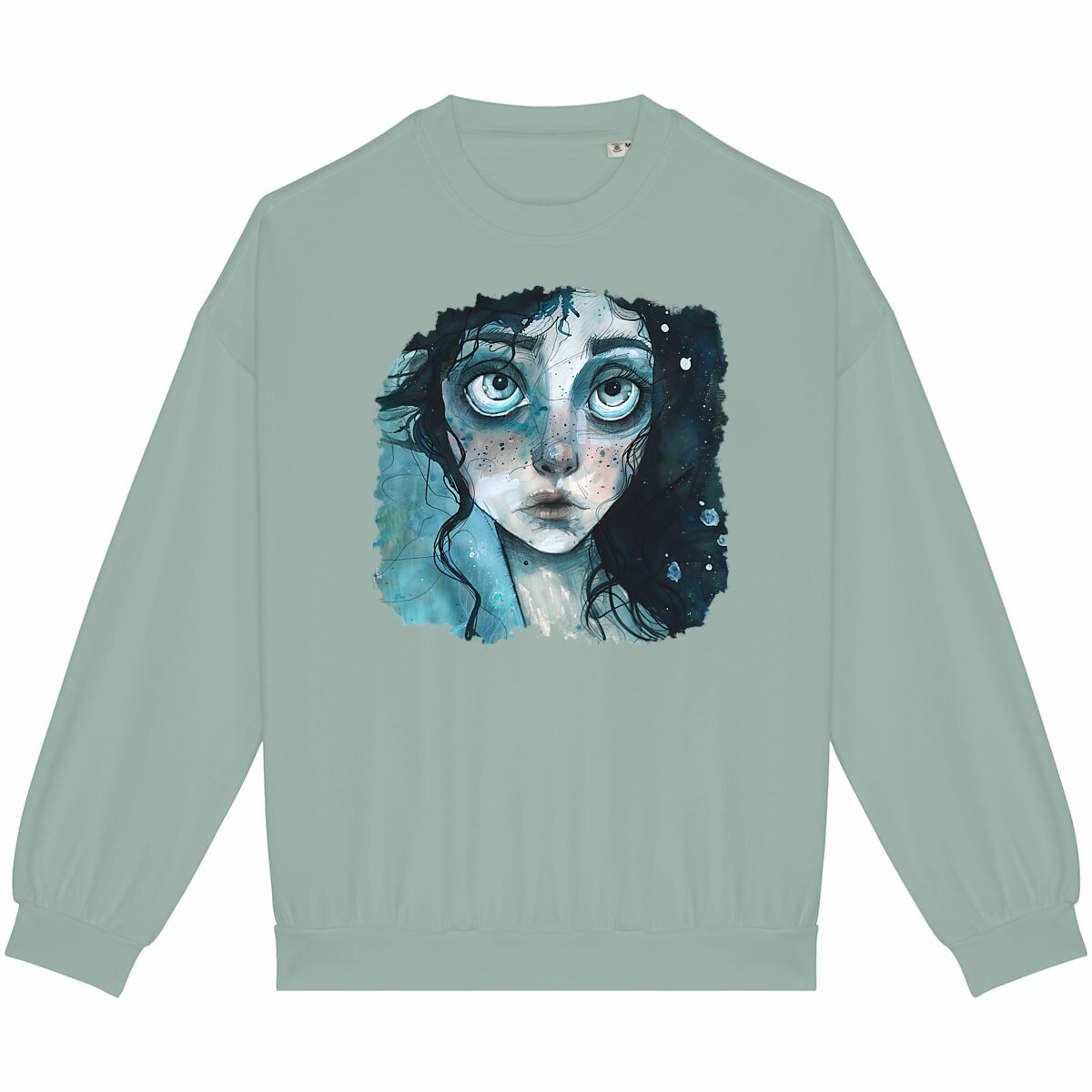 SWEAT-Shirt UNISEXE 100% COTON BIO, Misspopote - Deep Blue