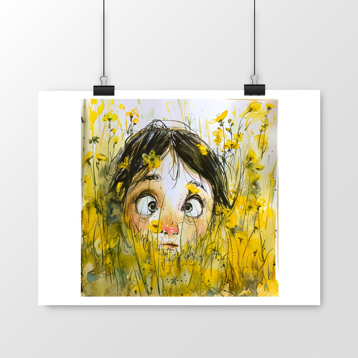 POSTER HORIZONTAL MAT ou SATIN, Spring Chic - Yellow Spring