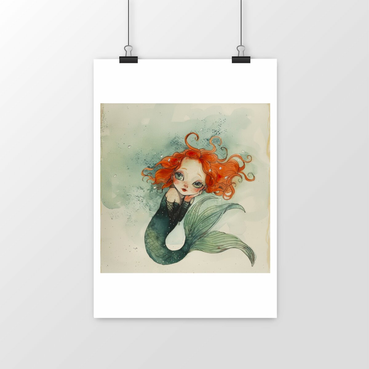 POSTER VERTICAL Mat ou Satin, Misspopote Mermaid