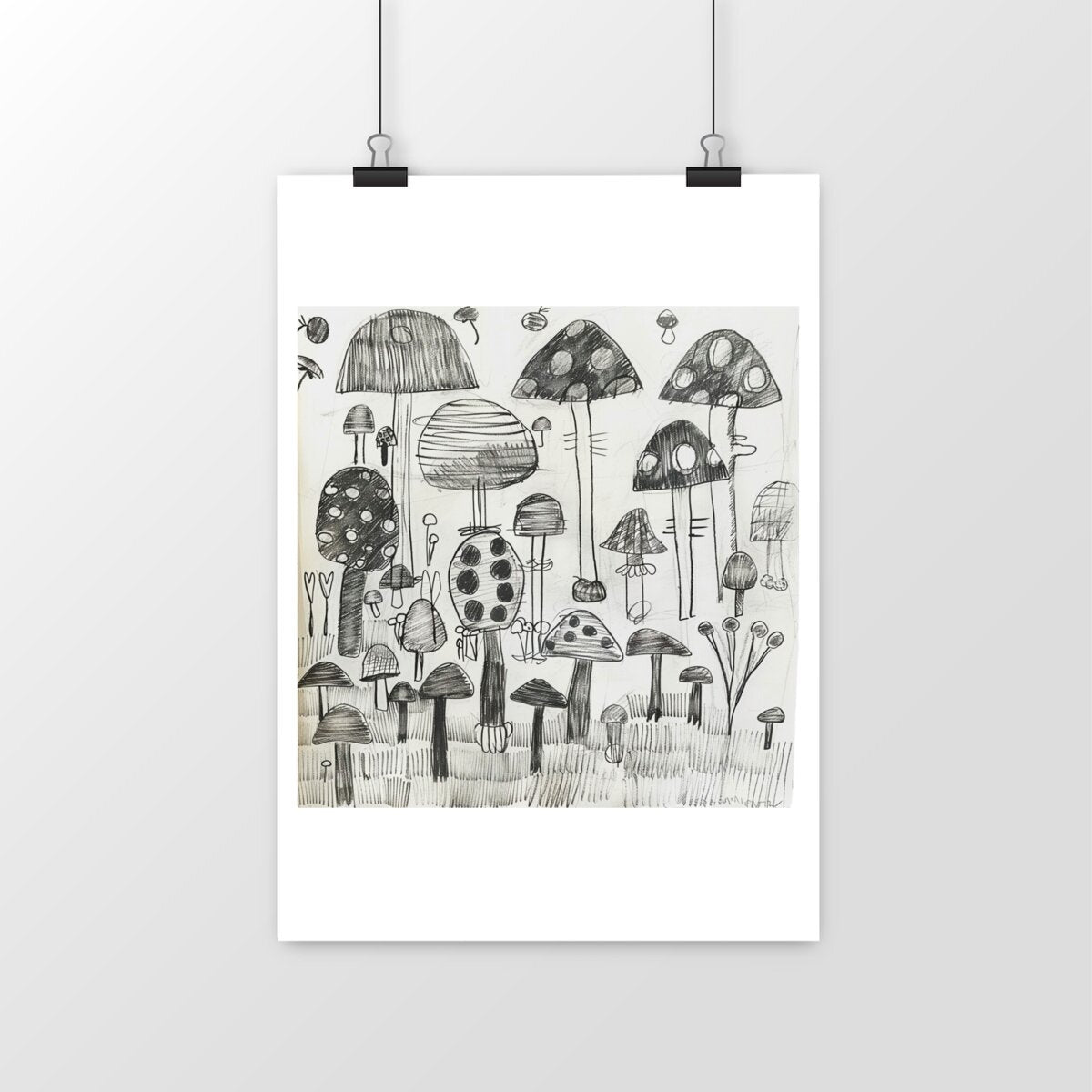 POSTER MAT ou SATIN, Mushrooms