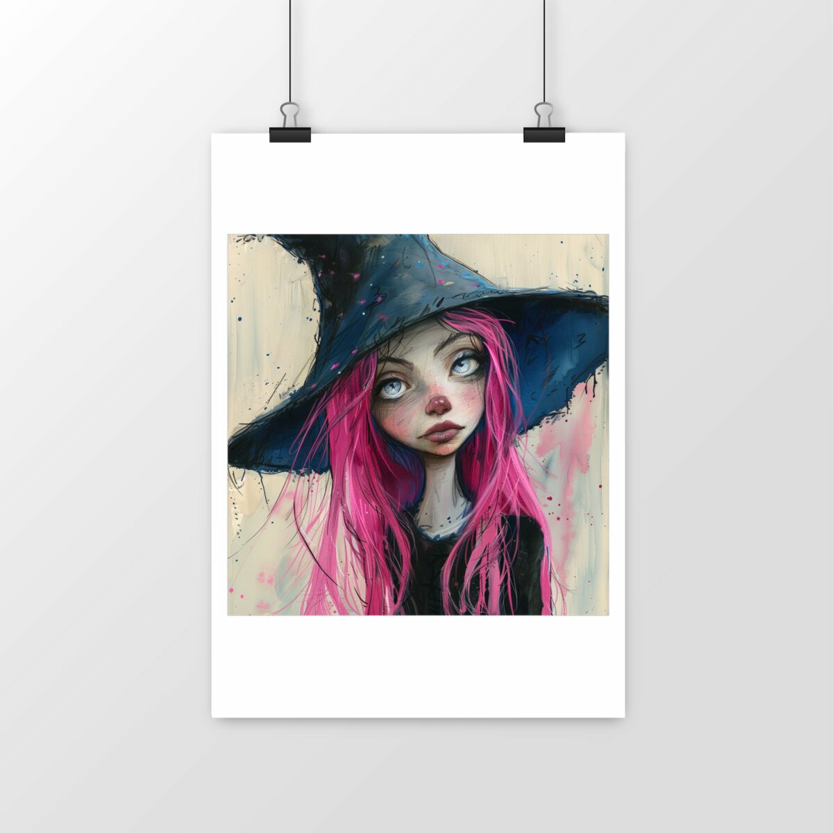 POSTER VERTICAL MAT ou SATIN, Missppote - Pink Witch