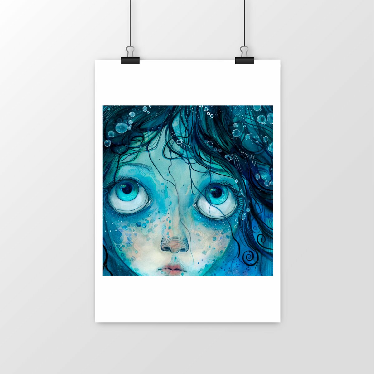 POSTER VERTICAL MAT ou SATIN, Misspopote - Deep Blue