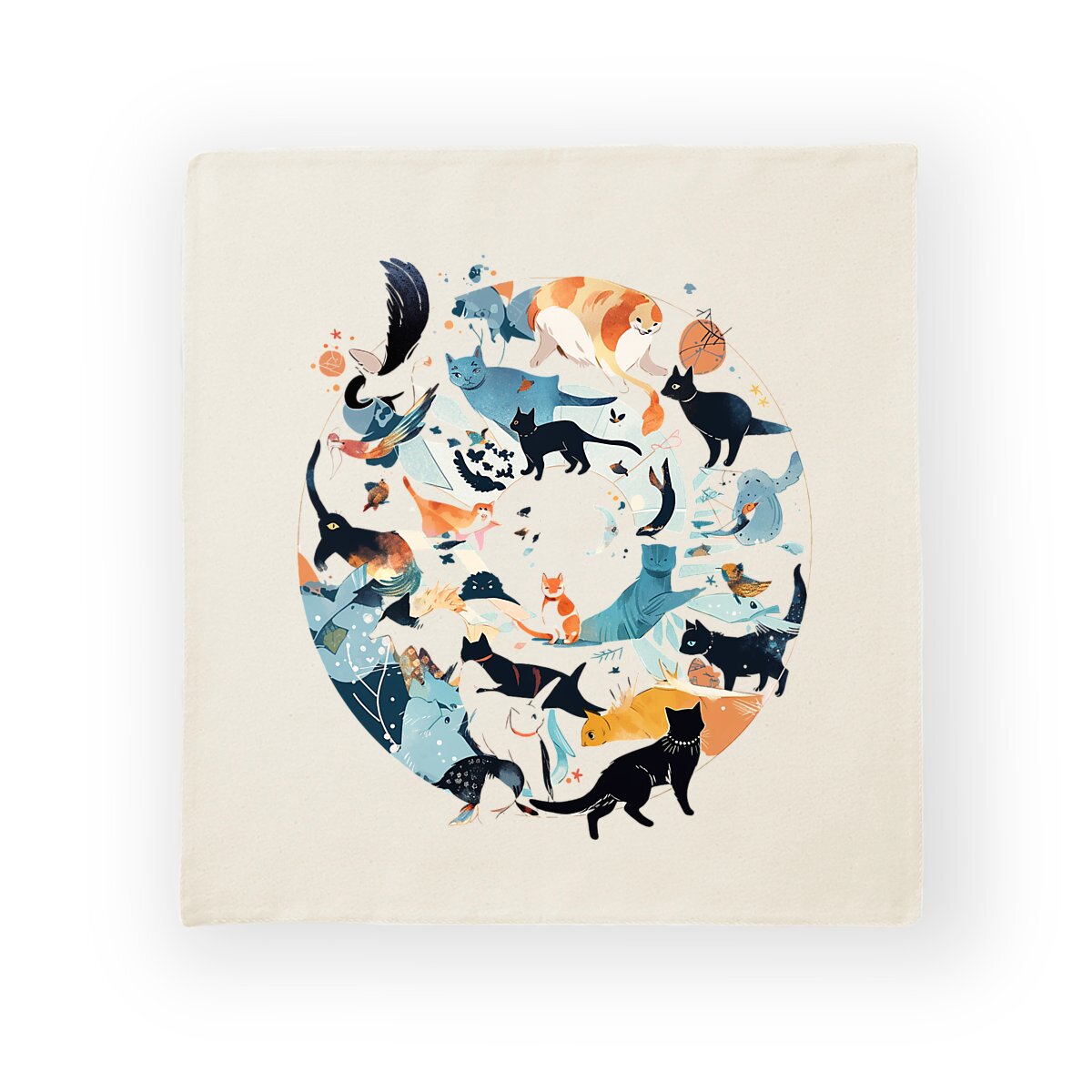 HOUSSE DE COUSSIN, Spring Chic - Animals Mandala
