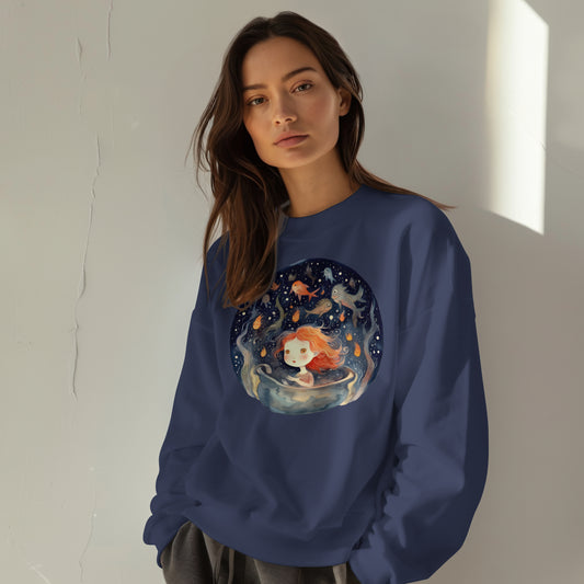 Sweat “Rêverie Aquatique” en coton bio - Chaud & molletonné - Unisexe | Popote Madame