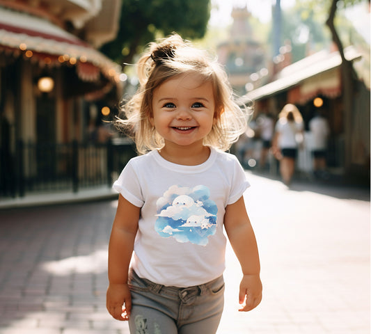 T-SHIRT ENFANT 100% COTON BIO, Cute Cloud
