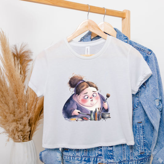 Crop TOP FEMME 100% COTON BIO, Baby Reindeer - Martha