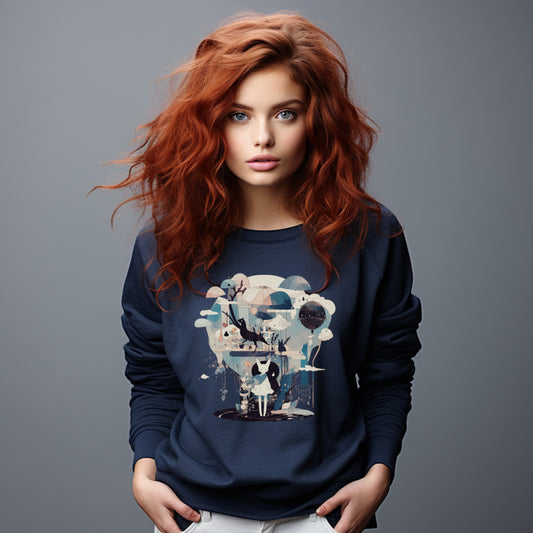 SWEAT-Shirt Épais UNISEXE en COTON BIO, Cute Surrealism