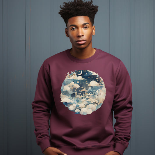 SWEAT-Shirt UNISEXE Léger en COTON BIO, Spring Chic - Clouds