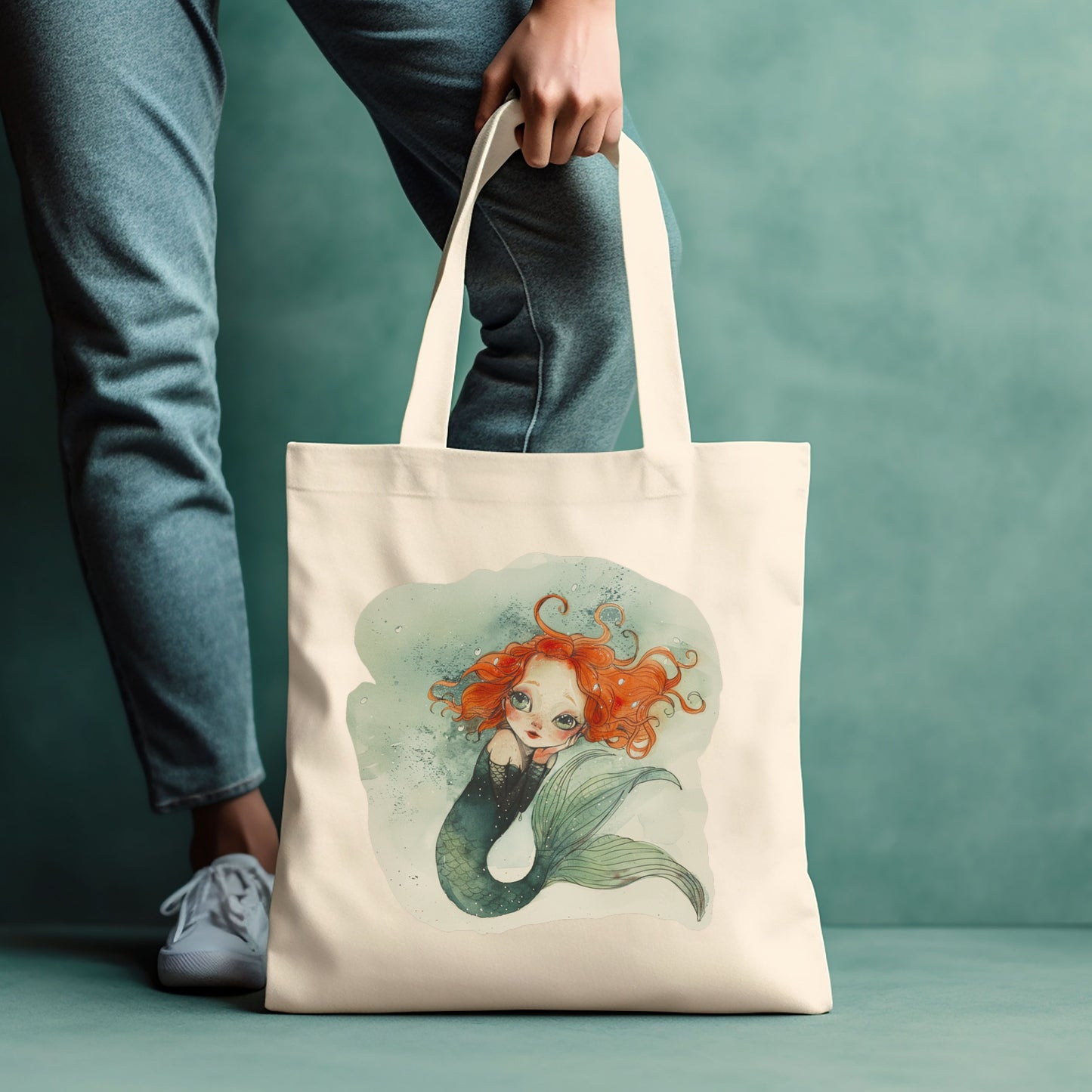 TOTEBAG Léger 100% COTON BIO, Misspopote Mermaid