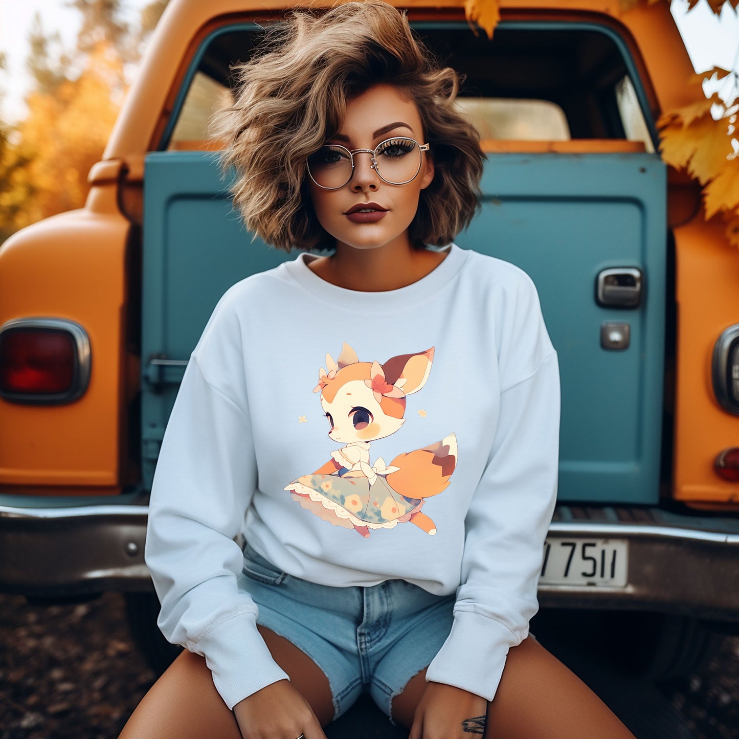 SWEAT-Shirt UNISEXE Léger en COTON BIO, Cute Bambi