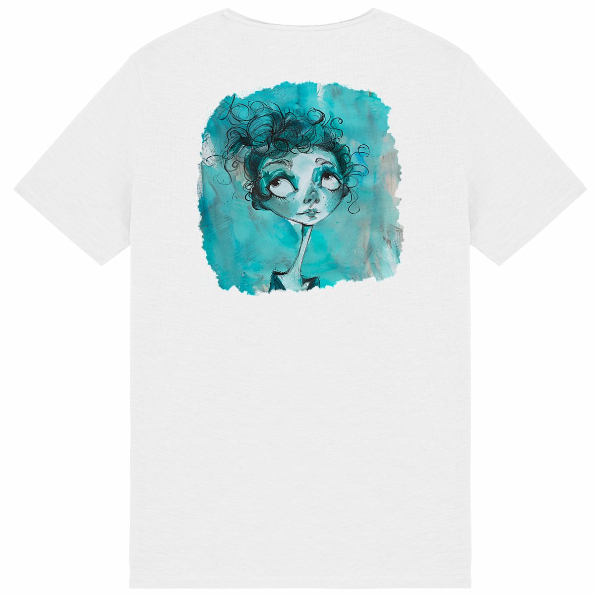 T-SHIRT HOMME Léger 100% COTON BIO, Misspopote - Blue