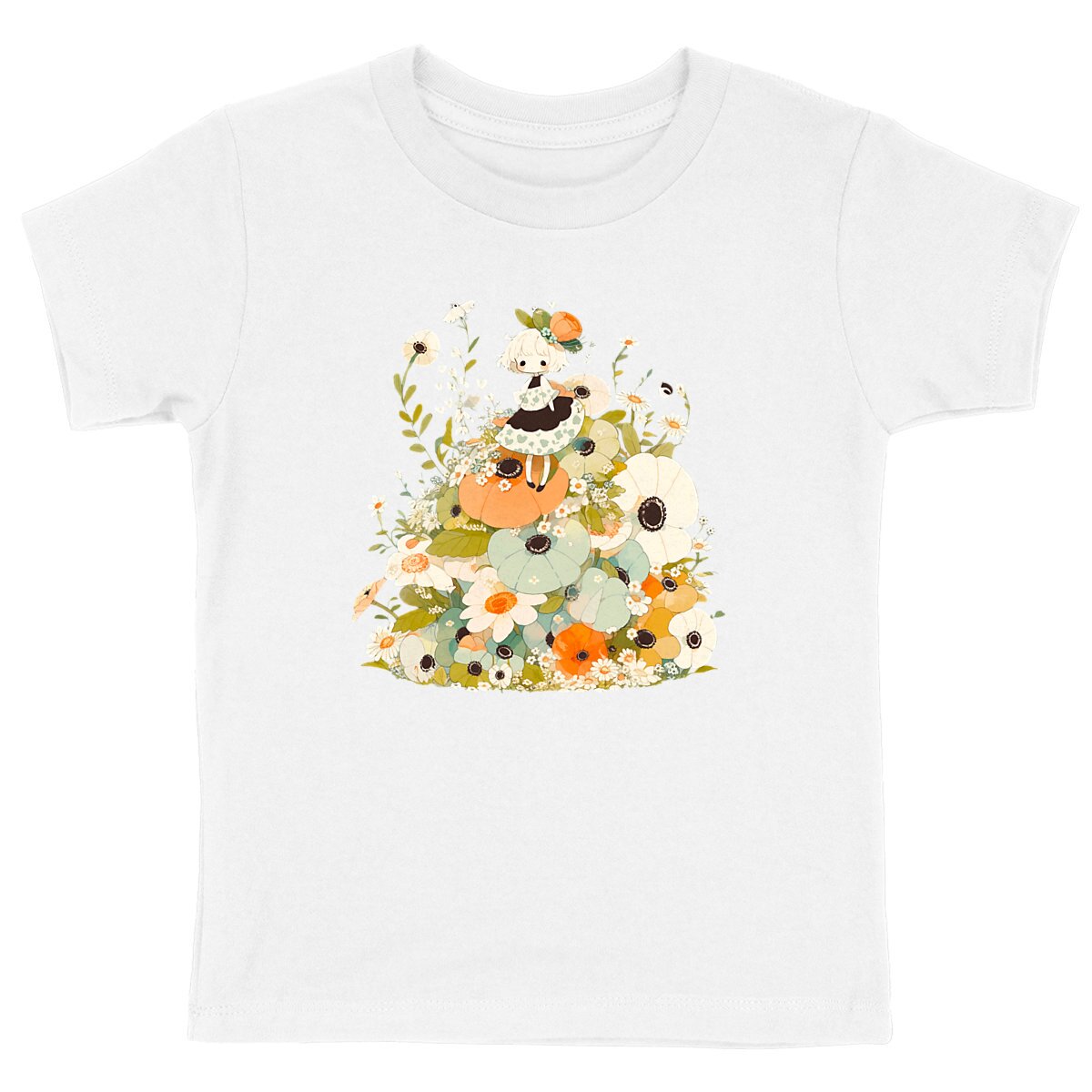 T-Shirt ENFANT 100% COTON BIO, Spring Chic, Flowers