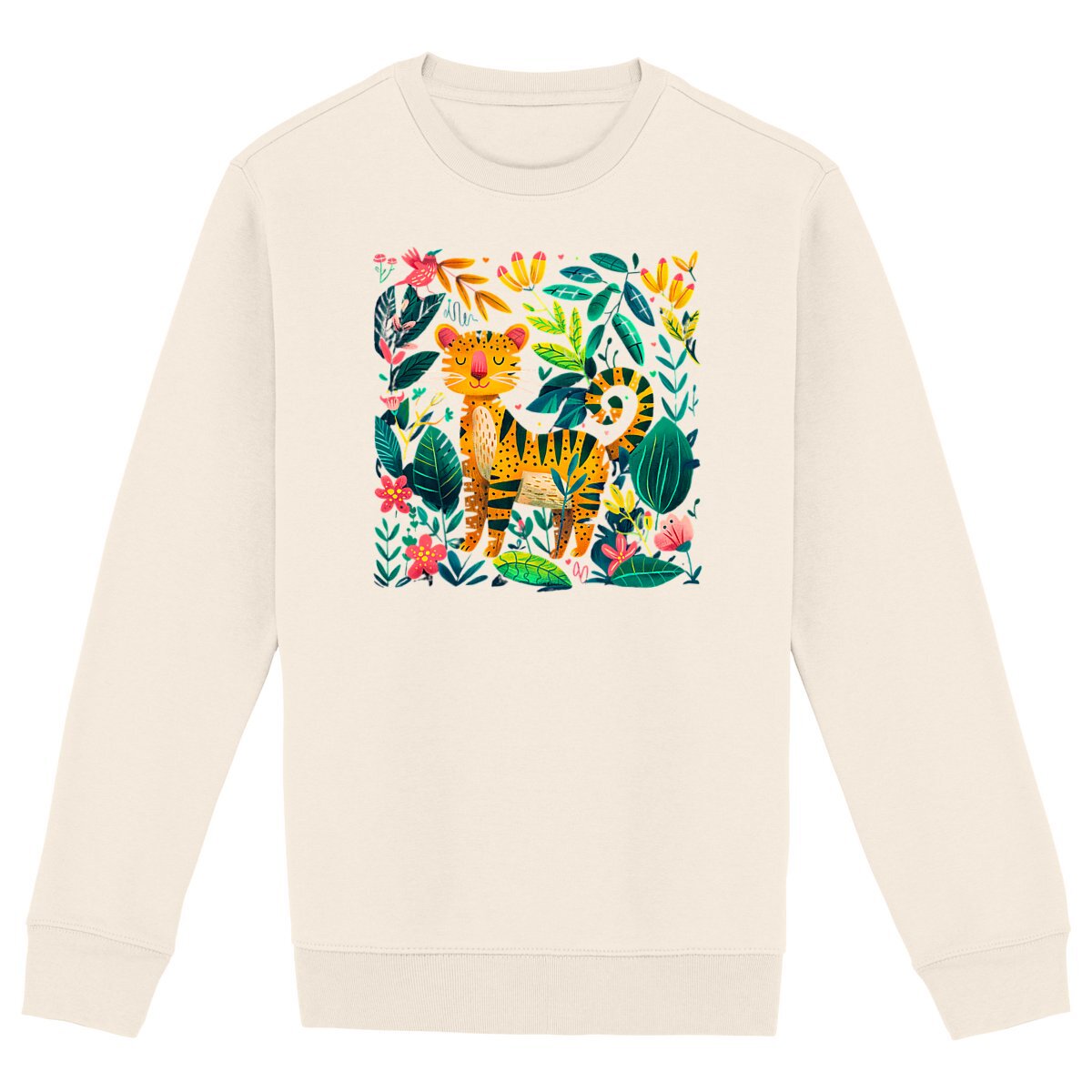 SWEAT-Shirt Épais UNISEXE en COTON BIO, Spring Chic - Jungle