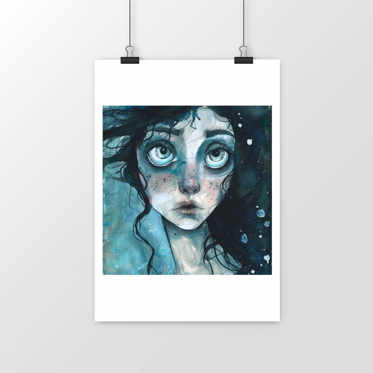 POSTER. VERTICAL MAT ou SATIN, Misspopote - Deep in The Ocean
