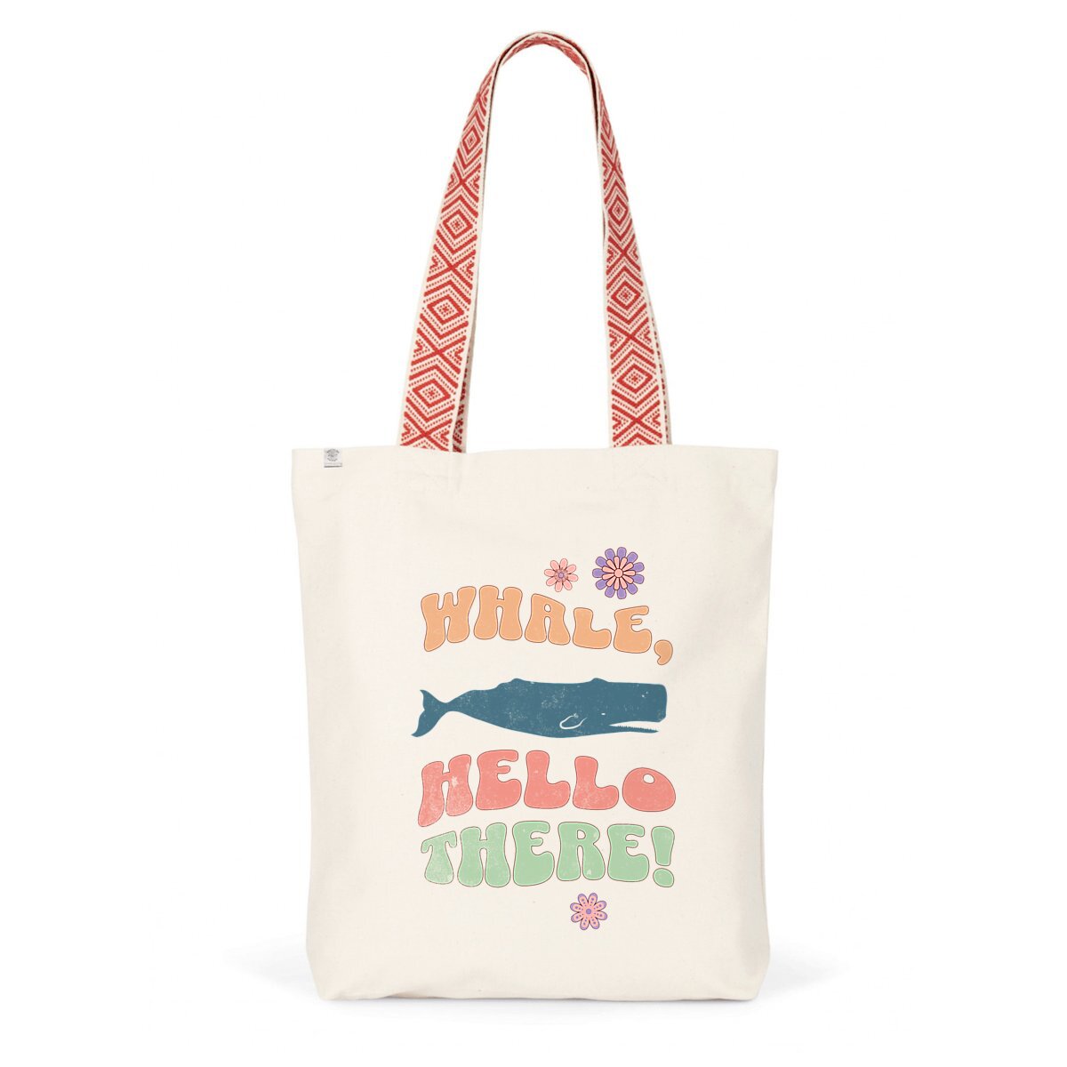 Sac en Coton Recyclé, Whale, Hello There!