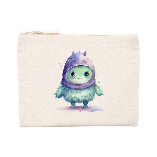 Pochette en coton recyclé, Little Monster