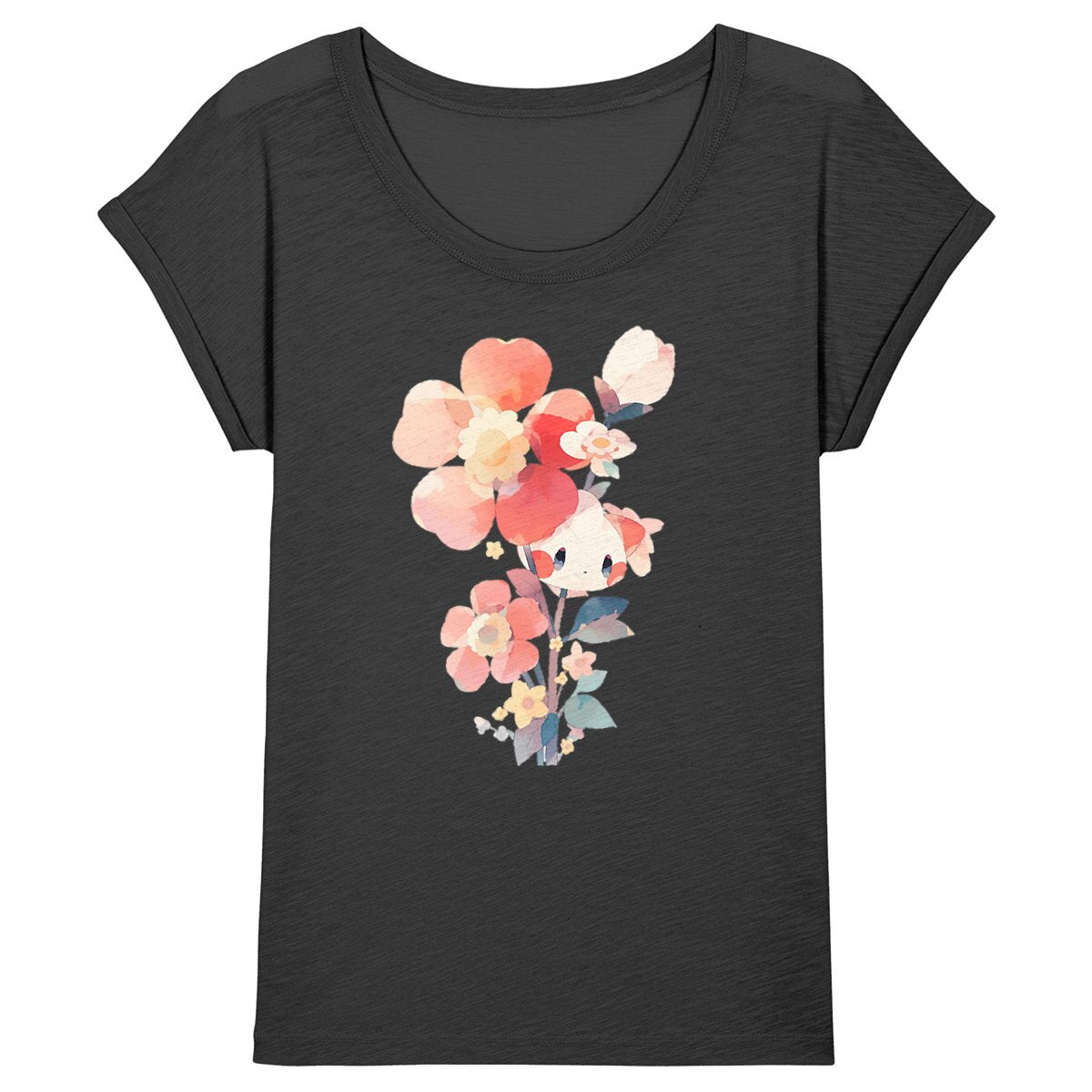 T-shirt Femme 100% coton bio, Cute Flower