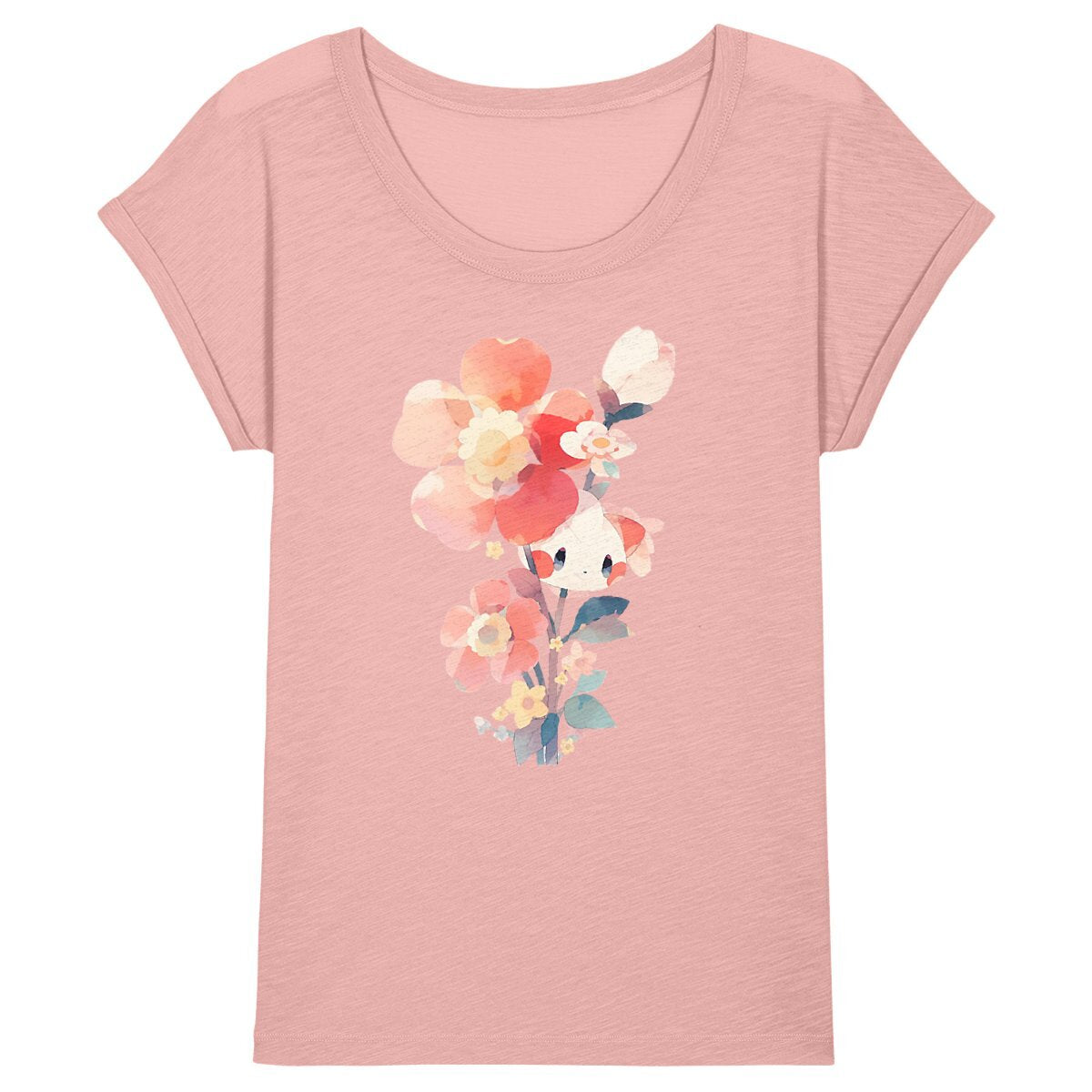 T-shirt Femme 100% coton bio, Cute Flower